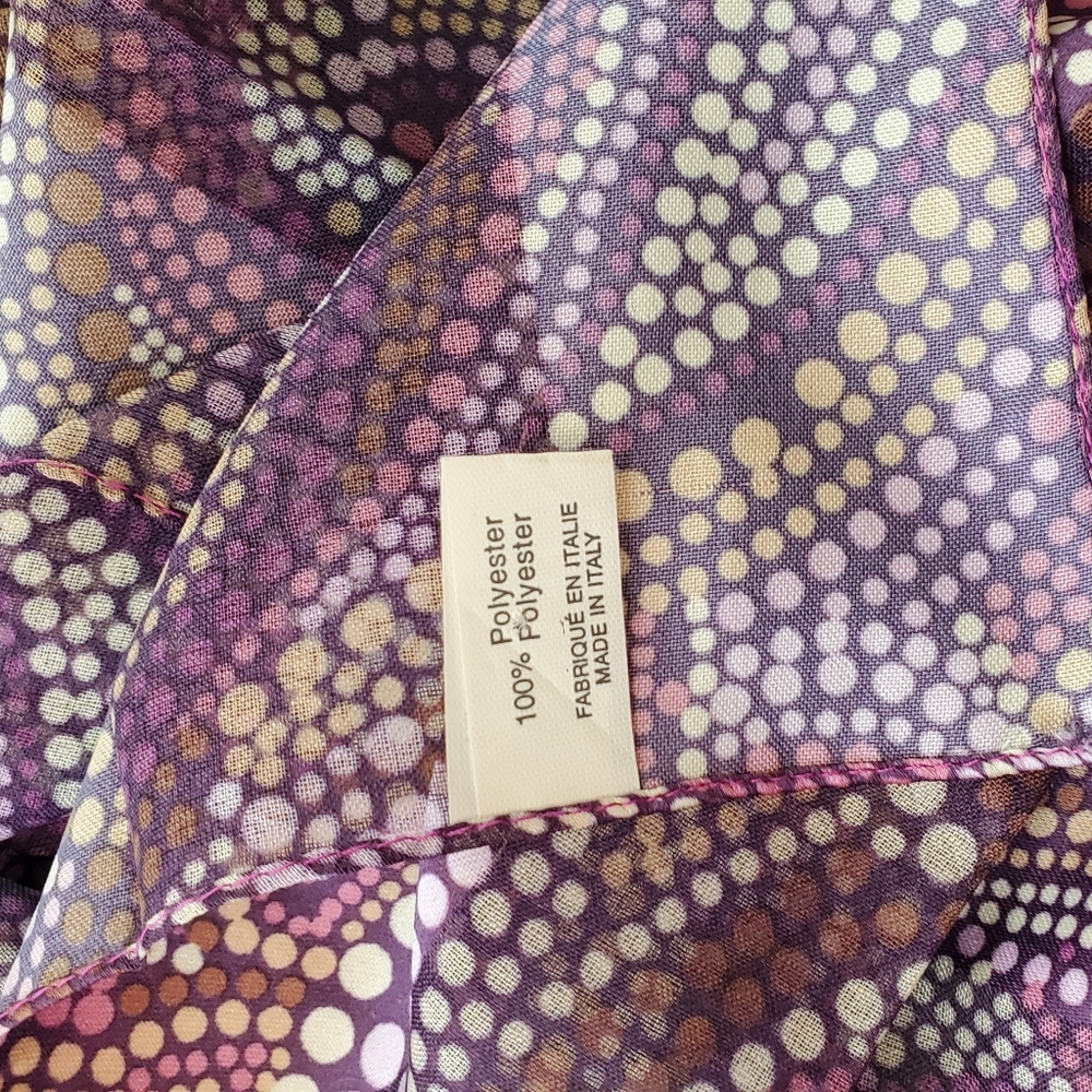 Purple Patterned Scarf - Picture 3 of 4